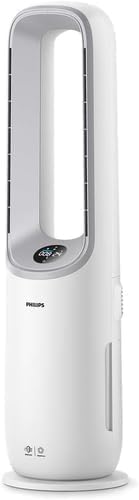 PHILIPS Air Performer 2-in-1: Luftreiniger und Kühlgebläse - Reinigt 70 m², Entfernt 99,97% der Allergene und Schadstoffe. HEPA-Filter, Intelligente Sensoren, Alexa, App. (AMF765/10)