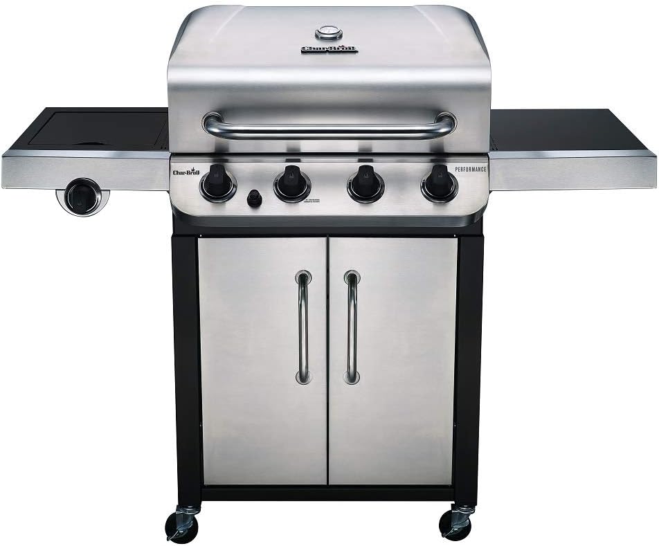 Char-Broil Convective 440S - 4 Brenner Gasgrill mit Seitenbrenner, Edelstahl