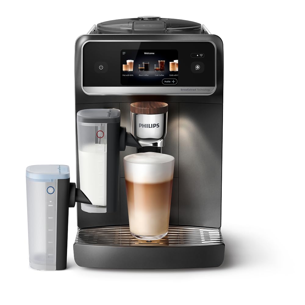 Philips EP5546/70 5500 Series LatteGo Kaffeevollautomat 1,8L – SilentBrew, 20 Getränke, QuickStart, Schwarz/Silber