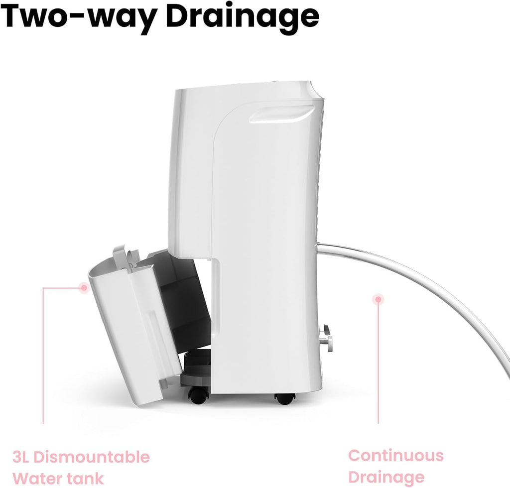 Comfee Luftentfeuchter MDDF-20DEN7, 20L/24h, Raumgröße ca.100m³(40m²), APP-fähig WLAN-Steuerung