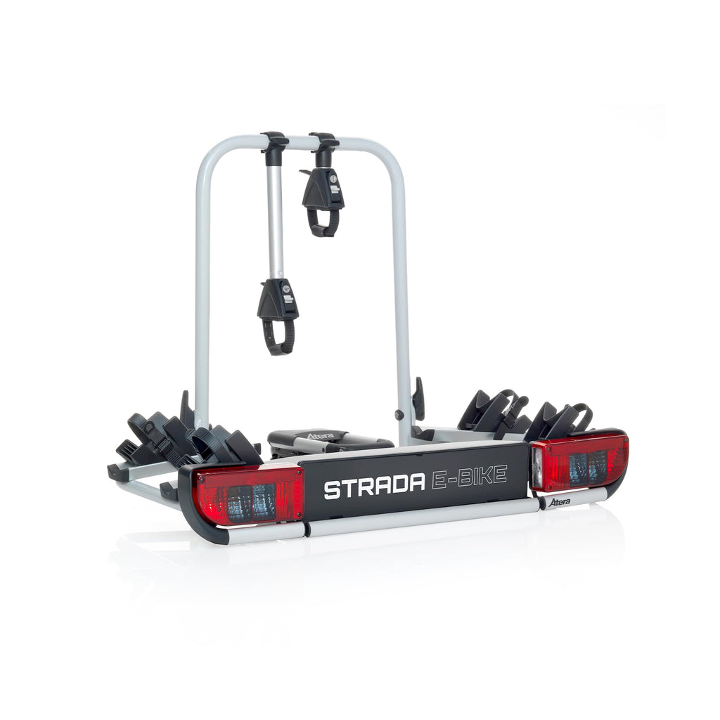 Atera 022696 Strada E-Bike XL Car Bicycle Carrier Extra Wide with Rear Lights for 2 Bicycles, Silver
