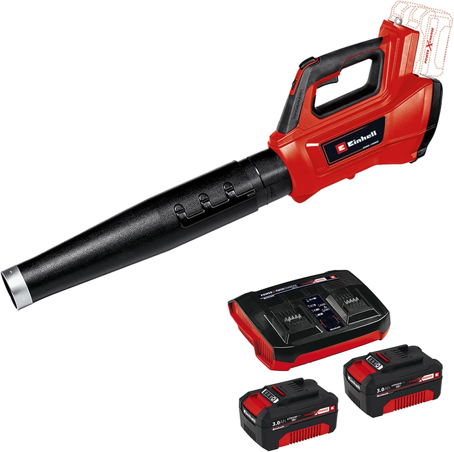 Einhell Professional Akku-Laubbläser GP-LB 36/210 Li E-Solo Power X-Change (Lithium-Ionen, 816m³/h Blasleistung, Turboschalter, 3-stufiges + abnehmbares Rohr, ohne Akku und Ladegerät)