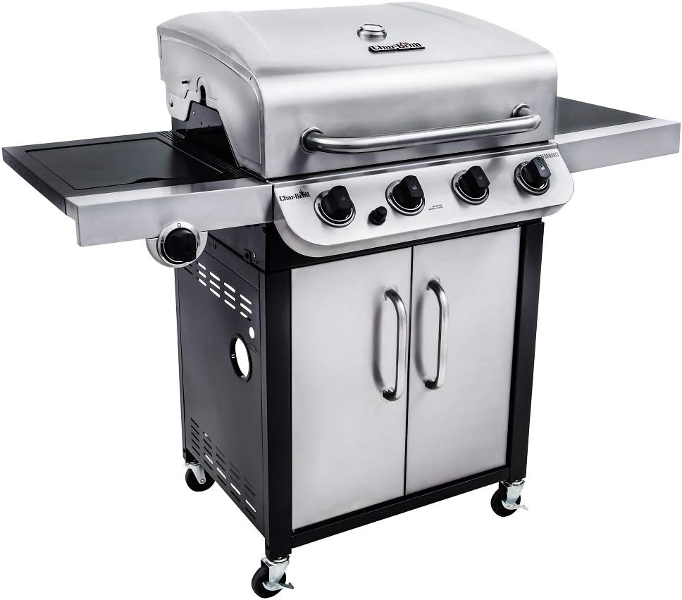 Char-Broil Convective 440S - 4 Brenner Gasgrill mit Seitenbrenner, Edelstahl
