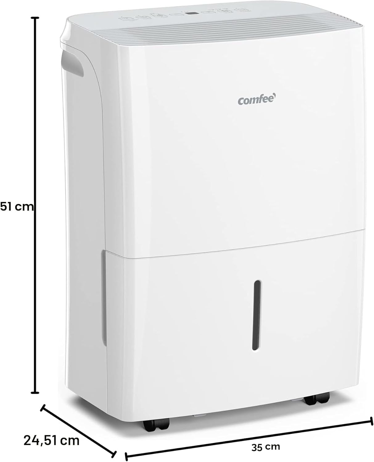 Comfee Luftentfeuchter MDDF-20DEN7, 20L/24h, Raumgröße ca.100m³(40m²), APP-fähig WLAN-Steuerung