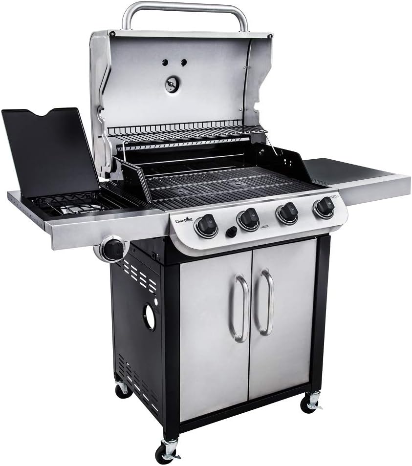 Char-Broil Convective 440S - 4 Brenner Gasgrill mit Seitenbrenner, Edelstahl