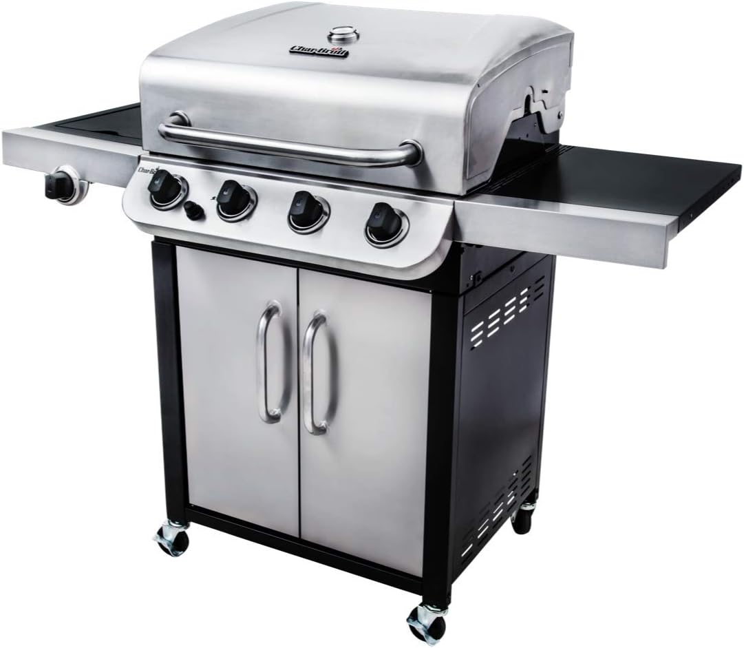 Char-Broil Convective 440S - 4 Brenner Gasgrill mit Seitenbrenner, Edelstahl
