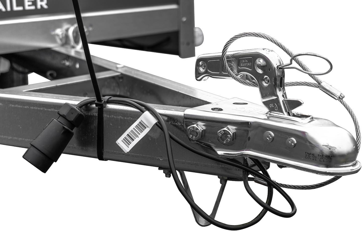 UNITRAILER Auto Anhänger Garden Trailer 230 Kipp – PKW Anhänger 750KG, 230cm x 125cm Transportfläche, Robuste Struktur Aus Verzinktem Stahl, Klappbarer Deichsel