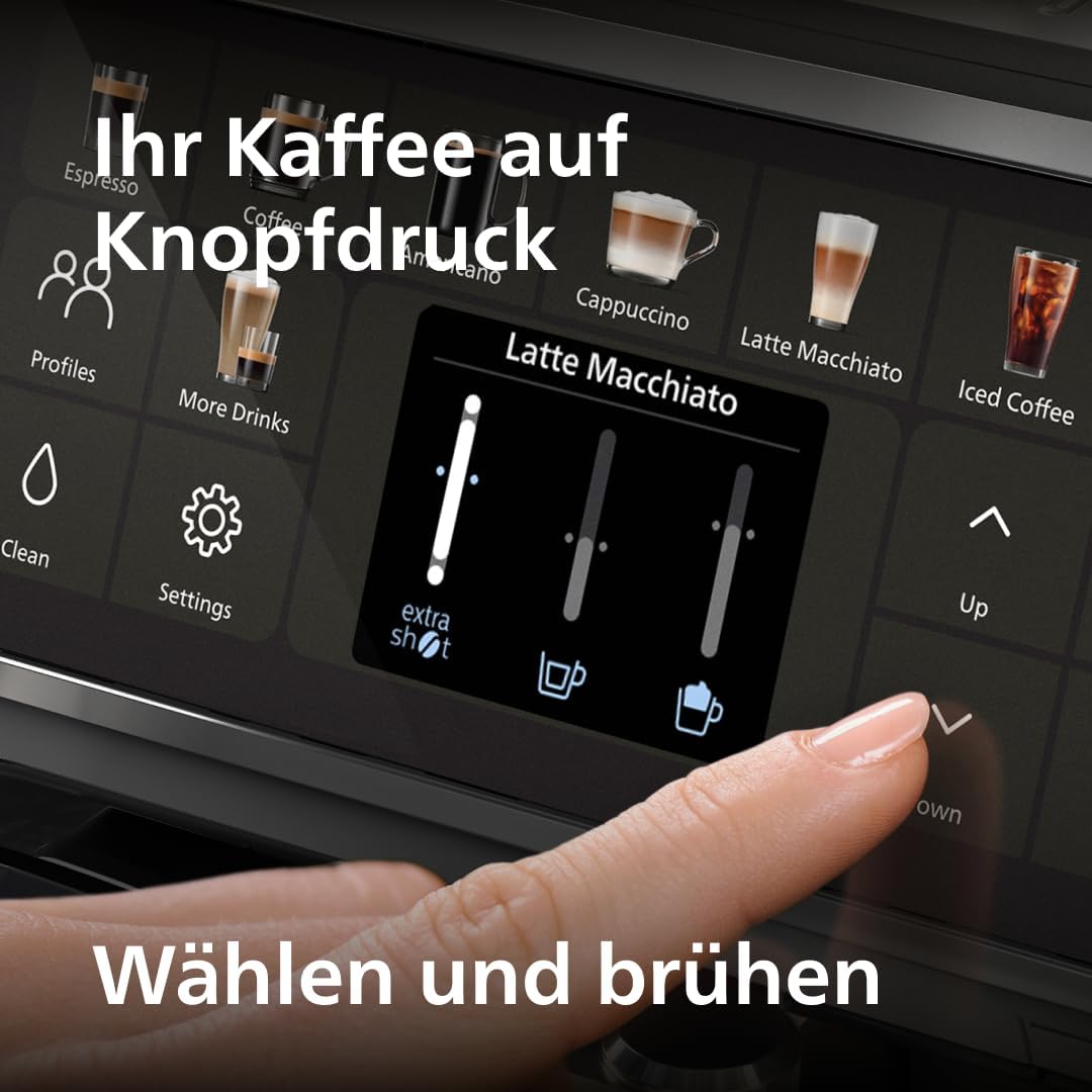 Philips EP5546/70 5500 Series LatteGo Kaffeevollautomat 1,8L – SilentBrew, 20 Getränke, QuickStart, Schwarz/Silber