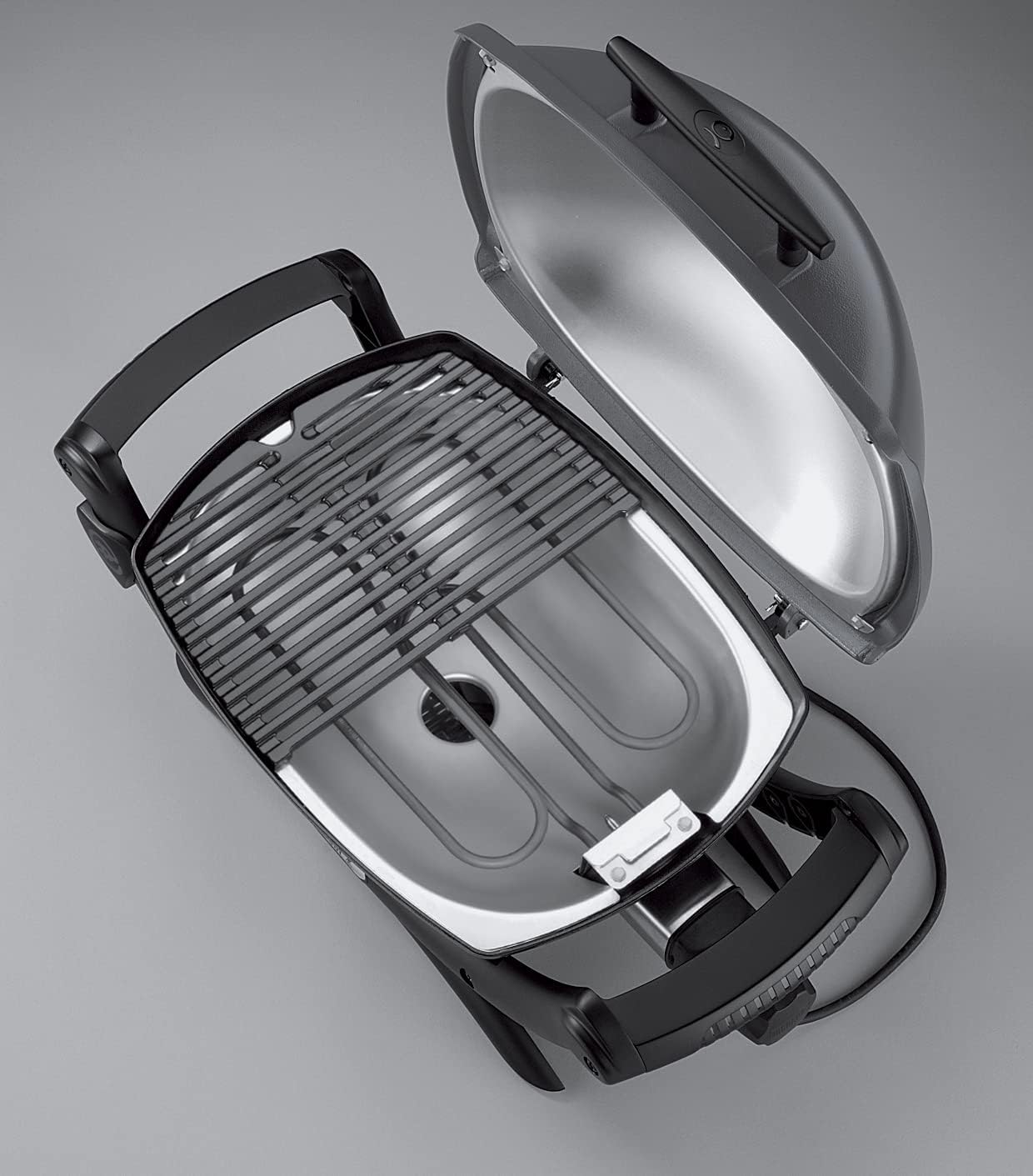 Weber Q 1400 Elektrogrill | Tragbarer Stadtgrill, Gusseisenrost, Schnellheizelement, 43 x 32 cm Grillfläche, Abnehmbare Auffangschale, 1,8 m Netzkabel