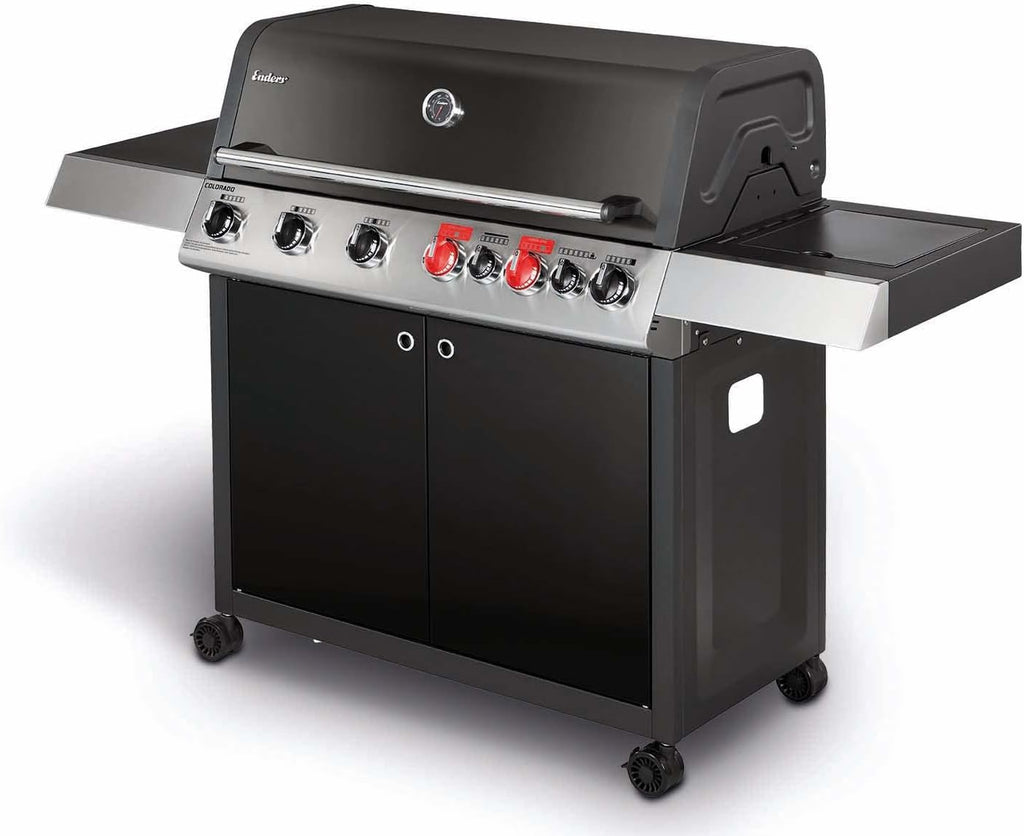 Enders® Gasgrill HYDE 4 SIKR Turbo, 4 Brenner aus Edelstahl für kraftvolles direktes und indirektes Grillen, 800 °C TURBO ZONE™, SWITCH GRID™, Infarot-Backburner und Seitenkocher, #8041