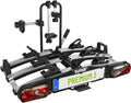 EUFAB 11522 Premium 3 Bicycle Carrier for Towing Hitch, Foldable, for 3 Bicycles