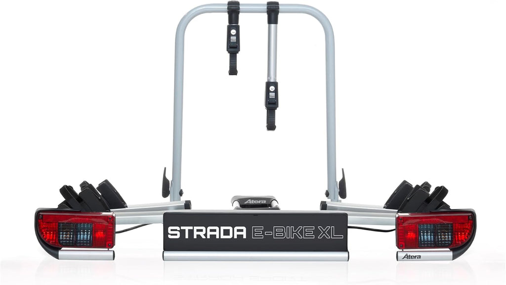 Atera 022696 Strada E-Bike XL Car Bicycle Carrier Extra Wide with Rear Lights for 2 Bicycles, Silver