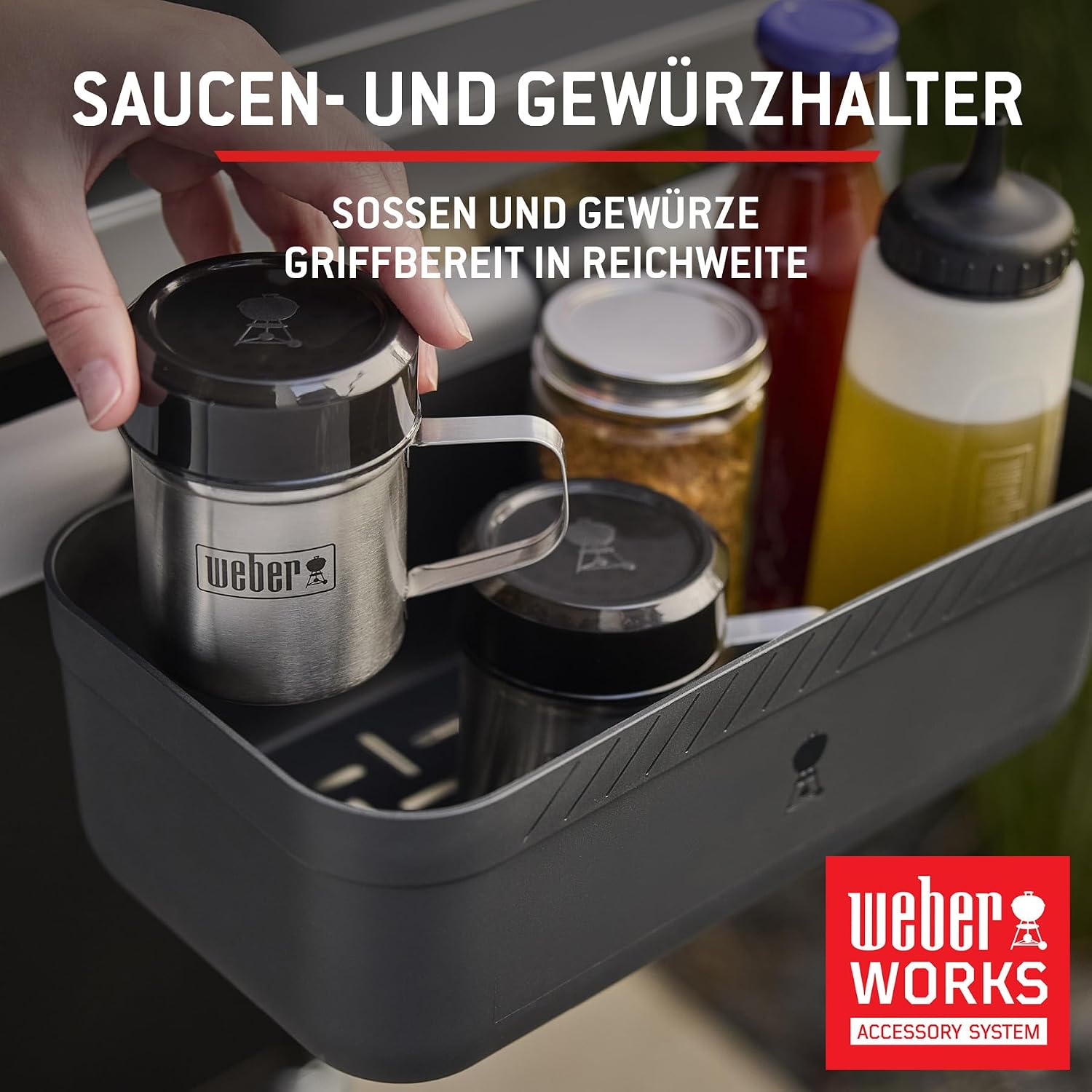 Weber Spirit E-310 Gasgrill | 3 Brenner, Snap-Jet Zündung, Robuste Räder und Warmhalterost, 51 x 46 cm Grillfläche, Weber Works kompatibel, Schwarz/Silber