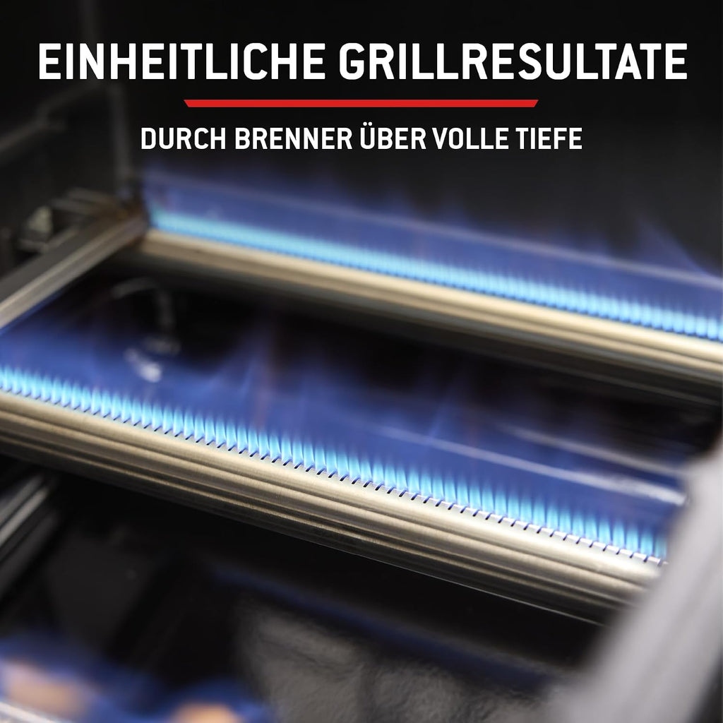 Weber Spirit E-310 Gasgrill | 3 Brenner, Snap-Jet Zündung, Robuste Räder und Warmhalterost, 51 x 46 cm Grillfläche, Weber Works kompatibel, Schwarz/Silber