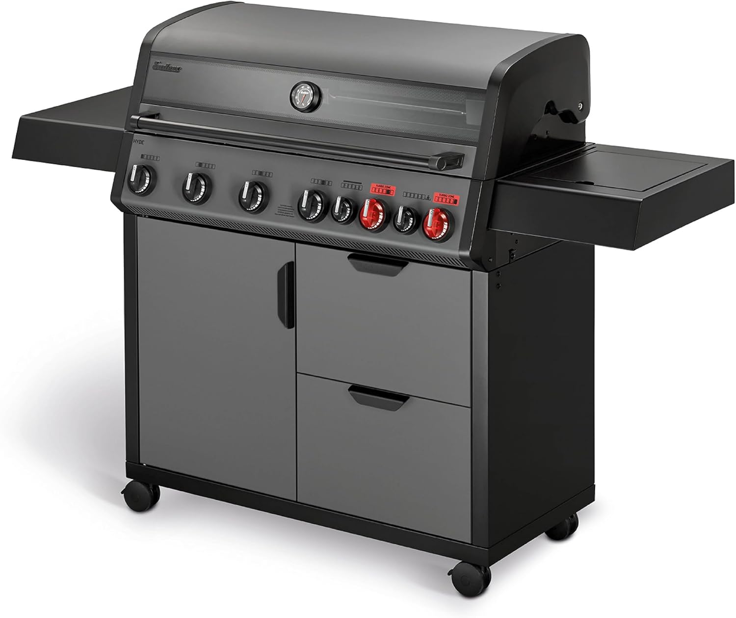 Enders® Gasgrill HYDE 4 SIKR Turbo, 4 Brenner aus Edelstahl für kraftvolles direktes und indirektes Grillen, 800 °C TURBO ZONE™, SWITCH GRID™, Infarot-Backburner und Seitenkocher, #8041