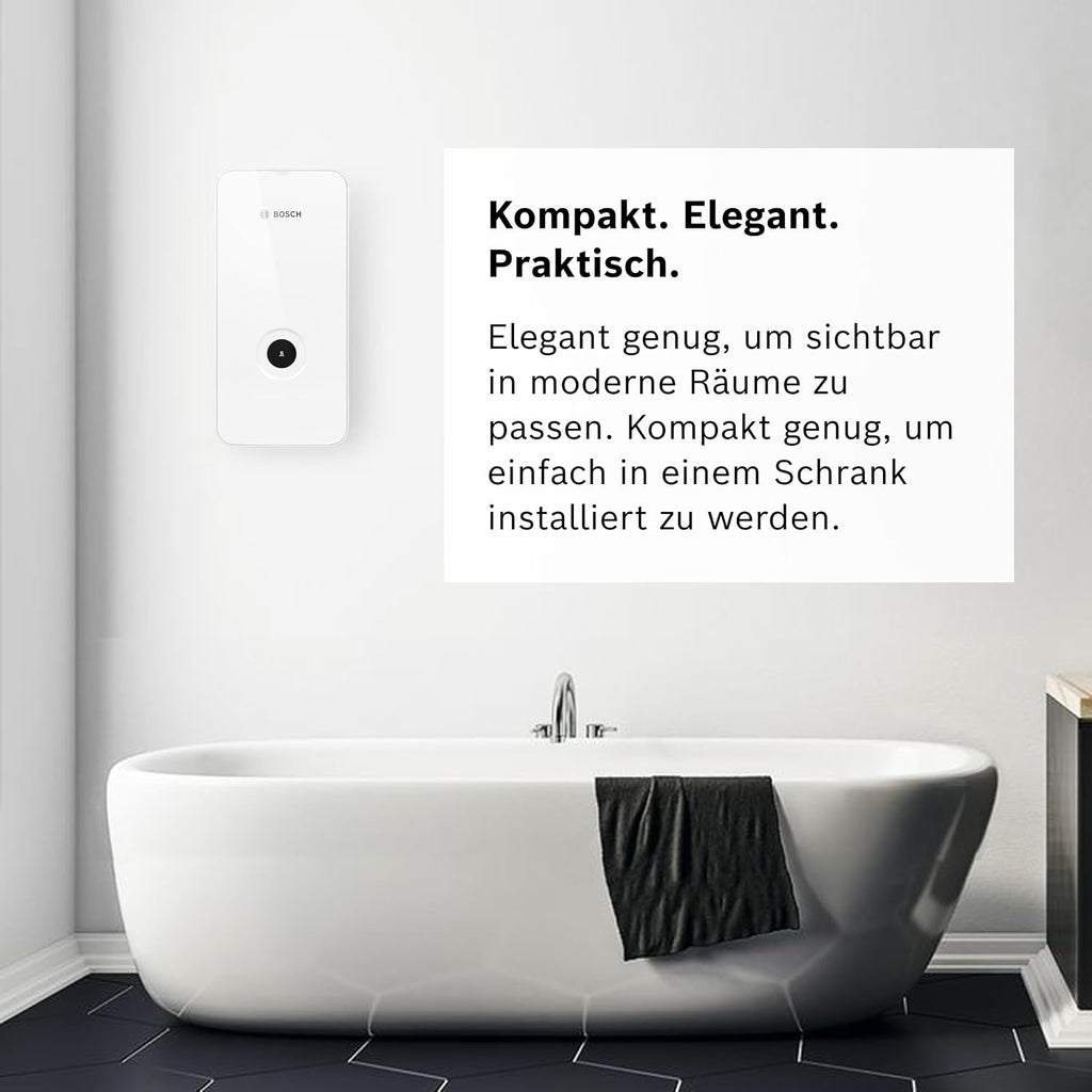Bosch Thermotechnik Tronic Line 21kW Durchlauferhitzer – 400V, 60°C, WiFi, Clickfix 2.0, EEK A, Edelstahl