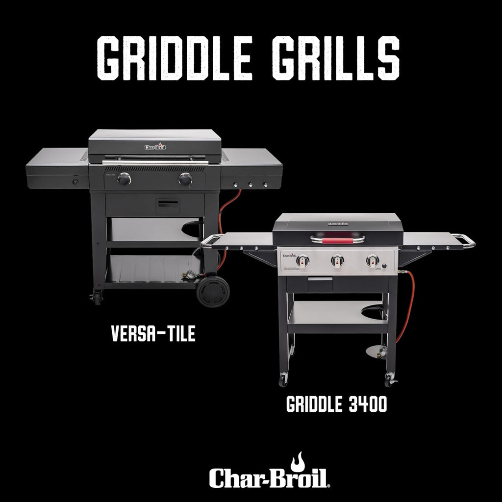 Char-Broil Griddle-Gasgrill Plancha Versa-Tile - 3-in-1 System: Griddle, Grill & Pizzaofen, 2-Zonen