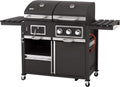 tepro Holzkohlegrill (Grillwagen) Toronto Click, Grillfläche: ca. 56 x 41,5 cm, BBQ mit Deckel, Edelstahl-Griff, Grillrost und Thermometer, Maße ca. 115 x 67 x 107 cm