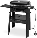 Weber Lumin Compact Tragbarer Kompakter Elektrogrill, Bis zu 315 °C, mit Deckelthermometer, Porzellanemaillierte Gusseisenroste, 43 x 32 cm Grillfläche, Schwarz (1502044)