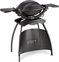 Weber Q 1400 Elektrogrill | Tragbarer Stadtgrill, Gusseisenrost, Schnellheizelement, 43 x 32 cm Grillfläche, Abnehmbare Auffangschale, 1,8 m Netzkabel