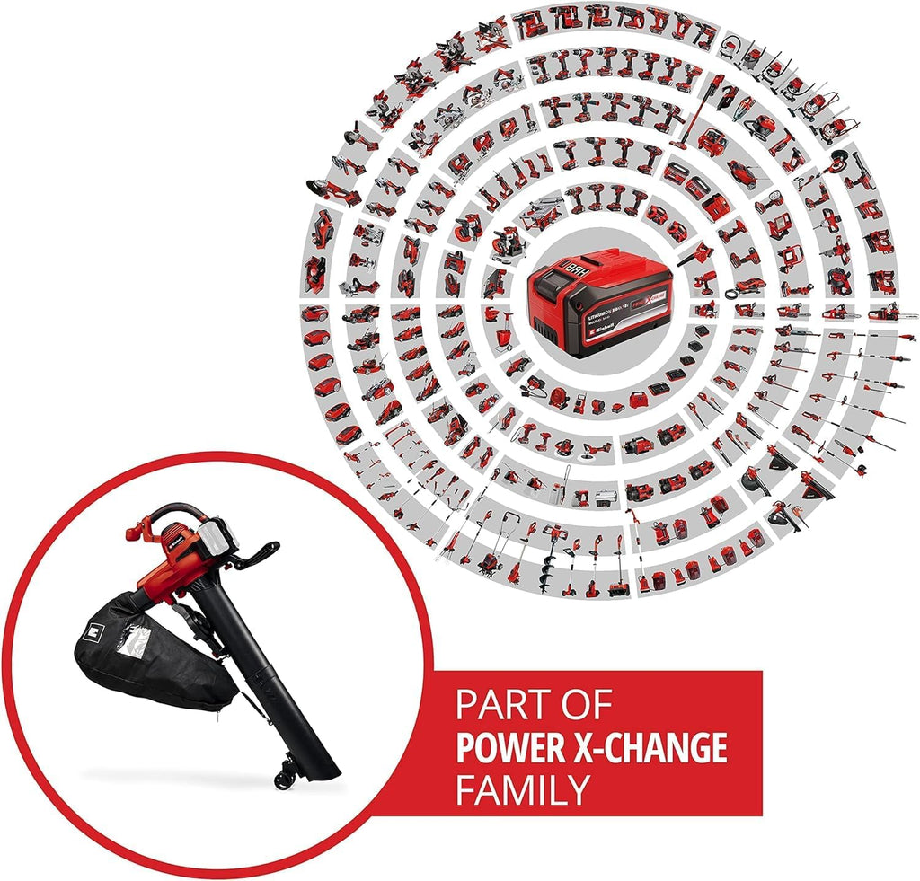 Einhell Akku-Laubsauger GE-CL 36/230 Li E-Solo | PXC | 18 V | 2-in-1: Saug- und Blasfunktion | Turboschalter | ohne Akku