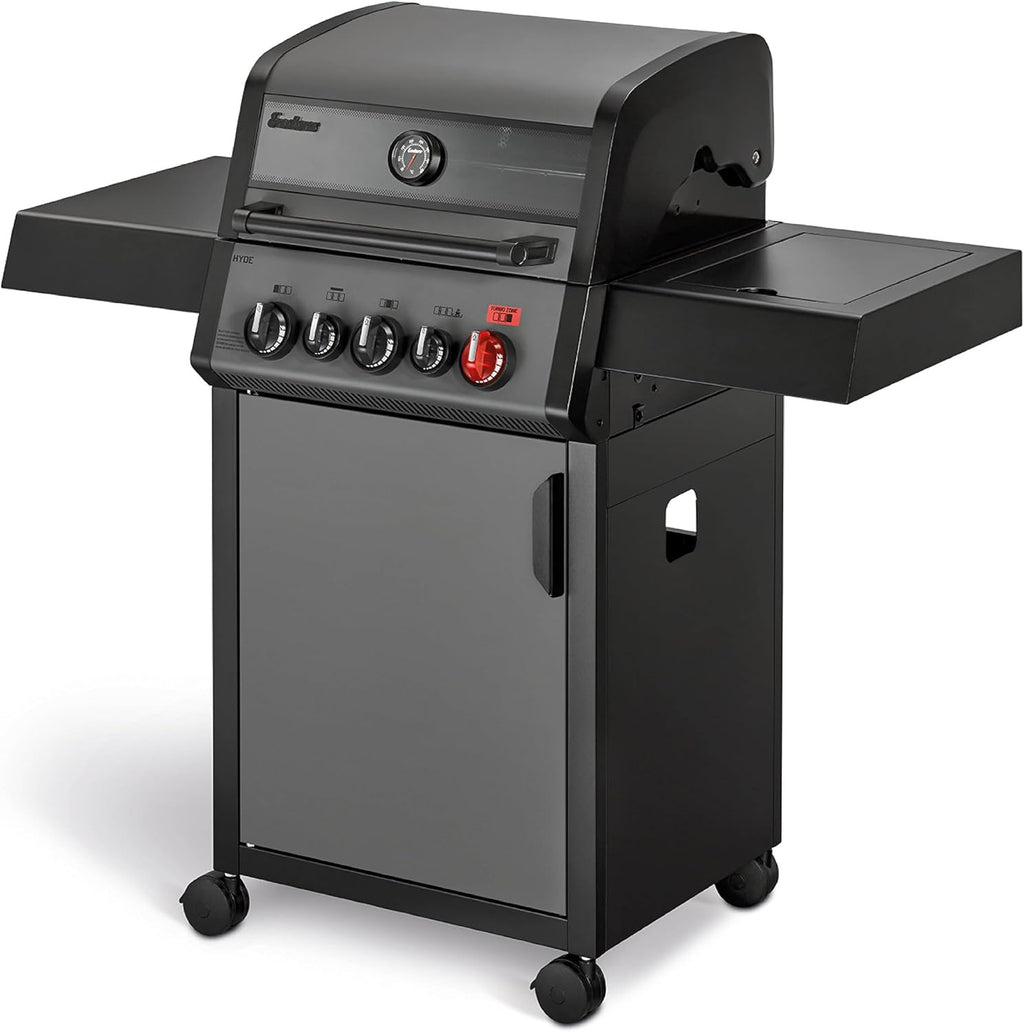 Enders® Gasgrill HYDE 4 SIKR Turbo, 4 Brenner aus Edelstahl für kraftvolles direktes und indirektes Grillen, 800 °C TURBO ZONE™, SWITCH GRID™, Infarot-Backburner und Seitenkocher, #8041