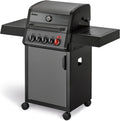 Enders® Gasgrill HYDE 4 SIKR Turbo, 4 Brenner aus Edelstahl für kraftvolles direktes und indirektes Grillen, 800 °C TURBO ZONE™, SWITCH GRID™, Infarot-Backburner und Seitenkocher, #8041