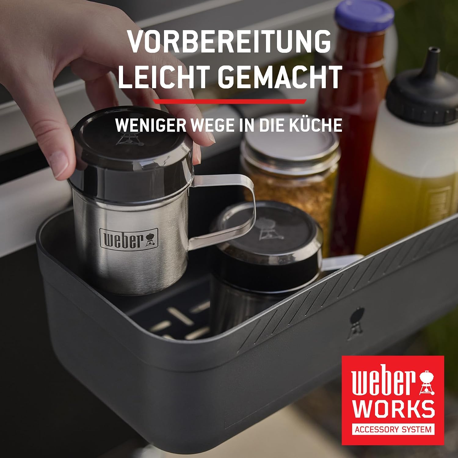 Weber Spirit E-310 Gasgrill | 3 Brenner, Snap-Jet Zündung, Robuste Räder und Warmhalterost, 51 x 46 cm Grillfläche, Weber Works kompatibel, Schwarz/Silber