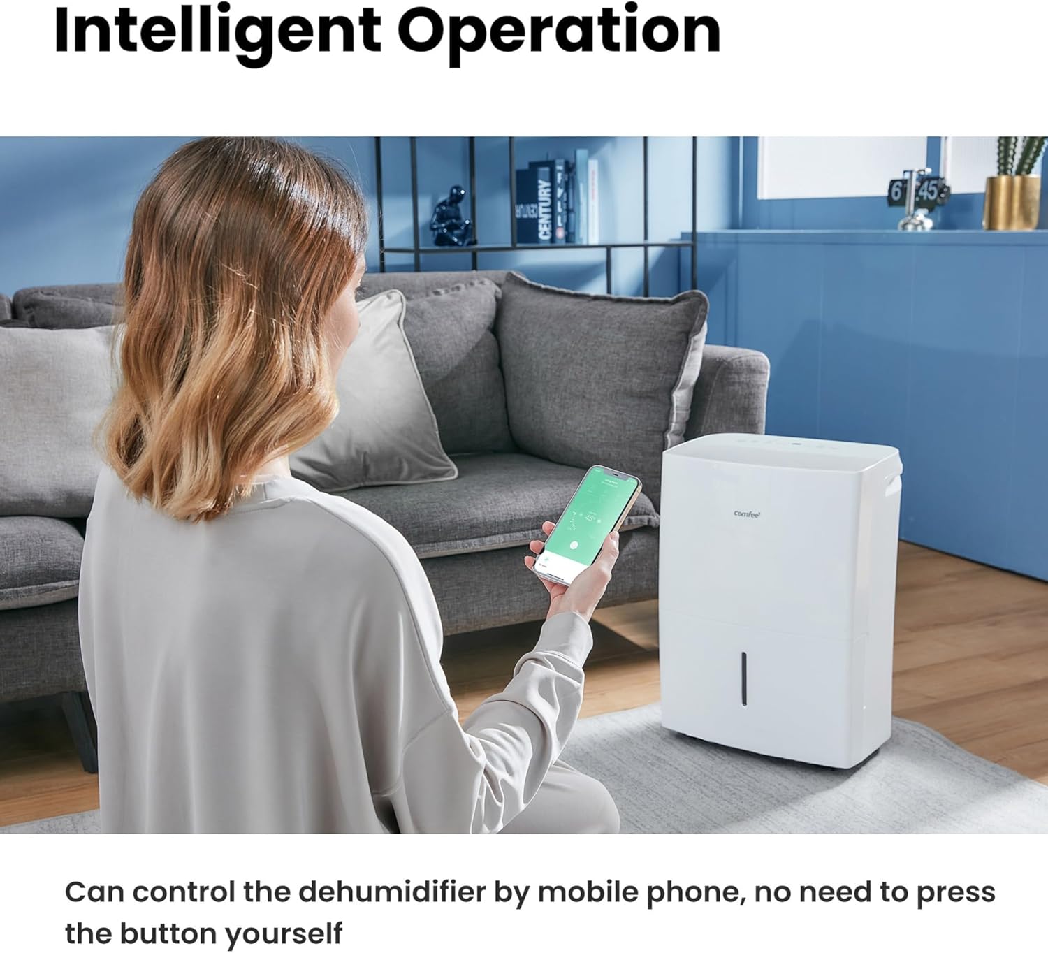 Comfee Luftentfeuchter MDDF-20DEN7, 20L/24h, Raumgröße ca.100m³(40m²), APP-fähig WLAN-Steuerung