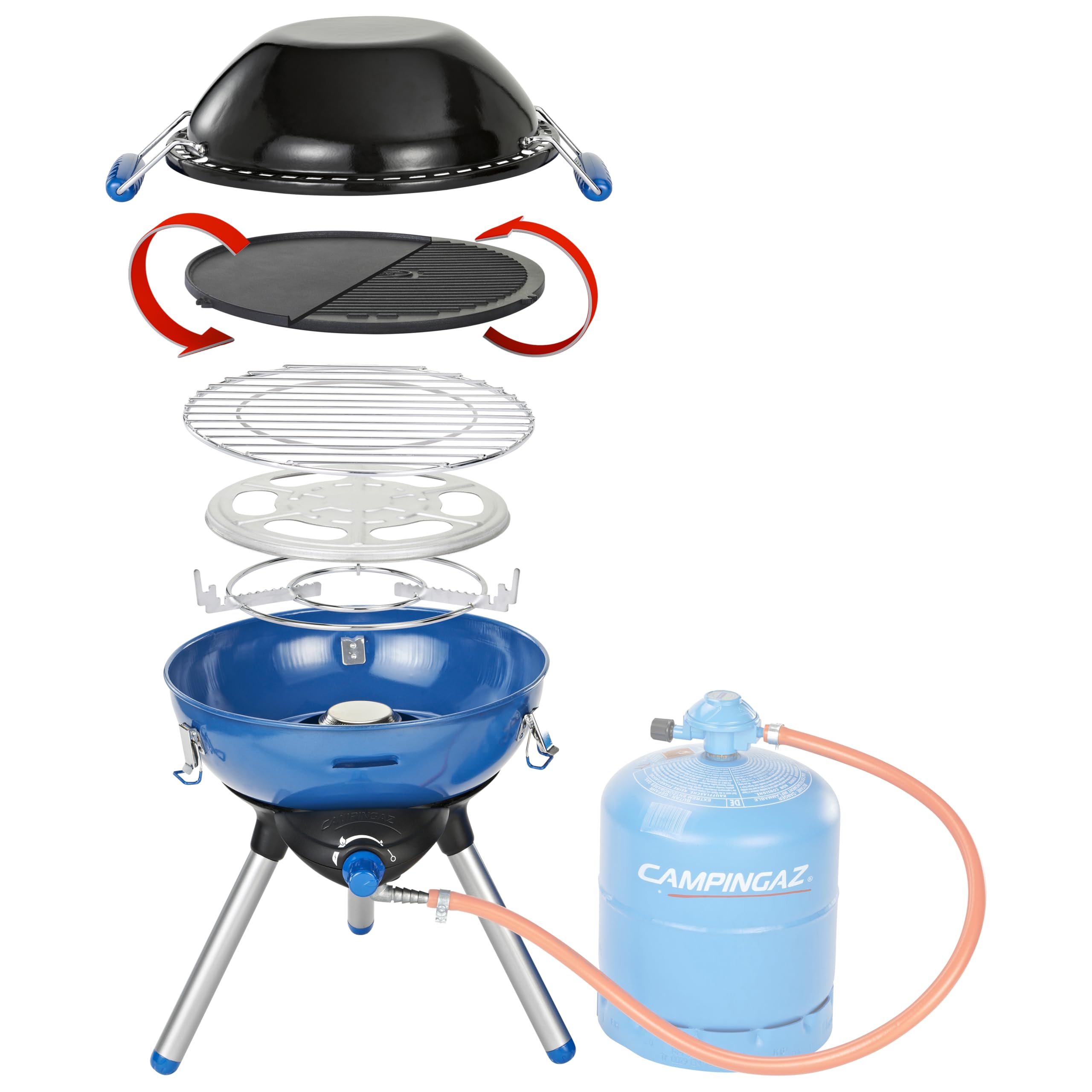Campingaz Party Grill 400 Campingkocher & Grill, 2000W, Piezo-Zündung, Blau/Schwarz