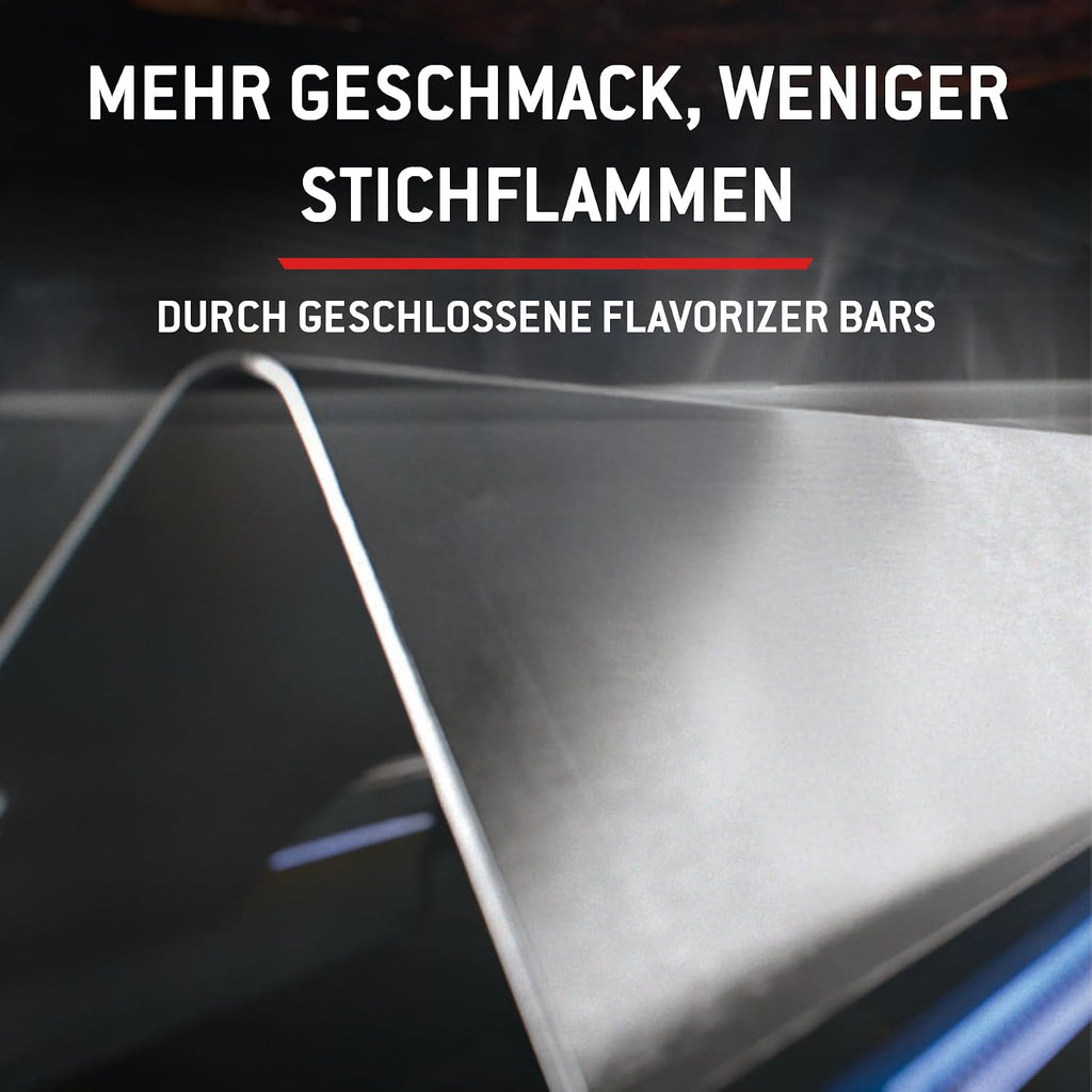 Weber Spirit E-310 Gasgrill | 3 Brenner, Snap-Jet Zündung, Robuste Räder und Warmhalterost, 51 x 46 cm Grillfläche, Weber Works kompatibel, Schwarz/Silber