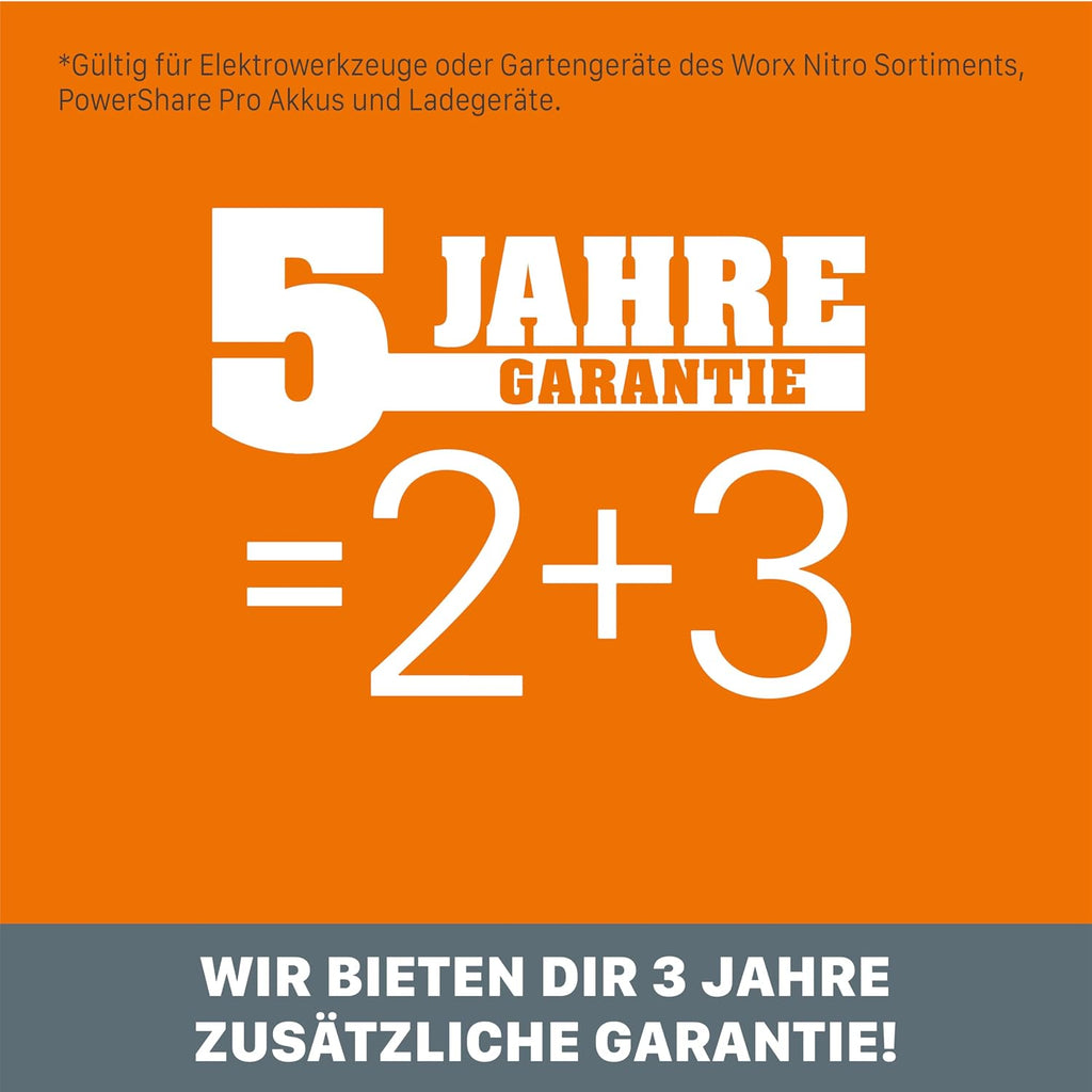WORX Nitro WG572E 80V (4x20V/4Ah) Laubbläser – Profi mit leistungsstark bürstenlosem Motor – großes Luftvolumen – Variable Geschwindigkeit mit Turbomodus – inkl. 4 x Pro Akkus & Basecamp Ladengerät
