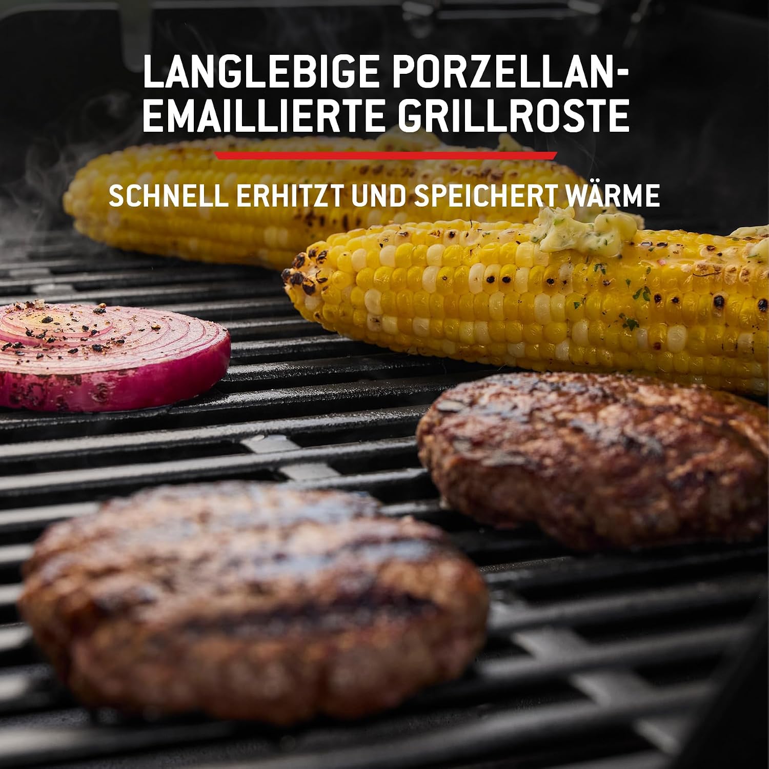 Weber Spirit E-310 Gasgrill | 3 Brenner, Snap-Jet Zündung, Robuste Räder und Warmhalterost, 51 x 46 cm Grillfläche, Weber Works kompatibel, Schwarz/Silber