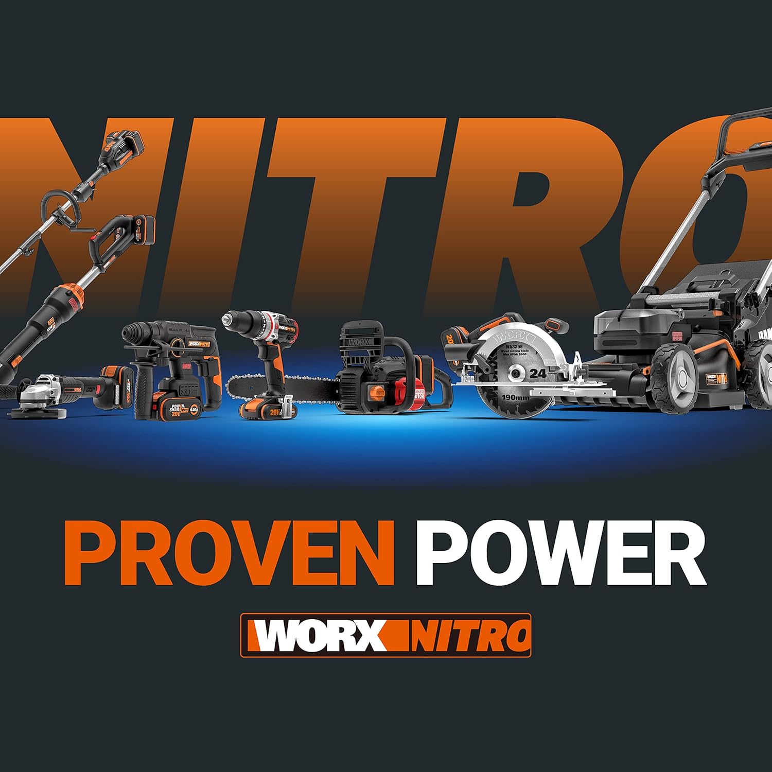 WORX Nitro WG572E 80V (4x20V/4Ah) Laubbläser – Profi mit leistungsstark bürstenlosem Motor – großes Luftvolumen – Variable Geschwindigkeit mit Turbomodus – inkl. 4 x Pro Akkus & Basecamp Ladengerät
