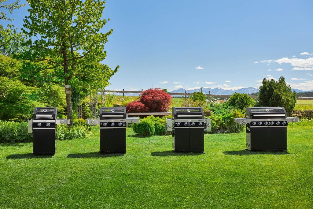 RÖSLE Gasgrill BBQ-Station VIDERO G4-S Schwarz, Grill mit 4 Edelstahlbrennern, extra Primezone und Seitenbrenner, klappbare Seitentische, VARIO+, pulverbeschichteter Stahl | Primezone Extra Seitenbrenner, klappbare Seitentische, Vario+System, pulverbeschi
