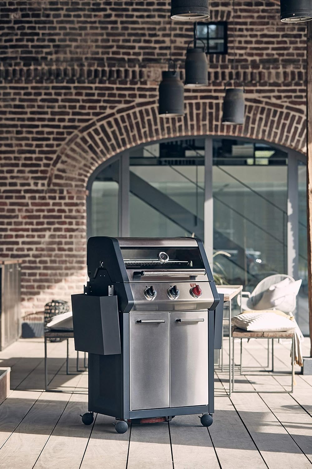 Enders® Gasgrill MONROE PRO 4 SIK TURBO, 4-Edelstahlbrenner, Seitenkocher, Infrarot-Backburner, Sichtfenster, HEAT RANGE™, SWITCH GRID™, 800 °C TURBO ZONE™, SIMPLE CLEAN™, #8378