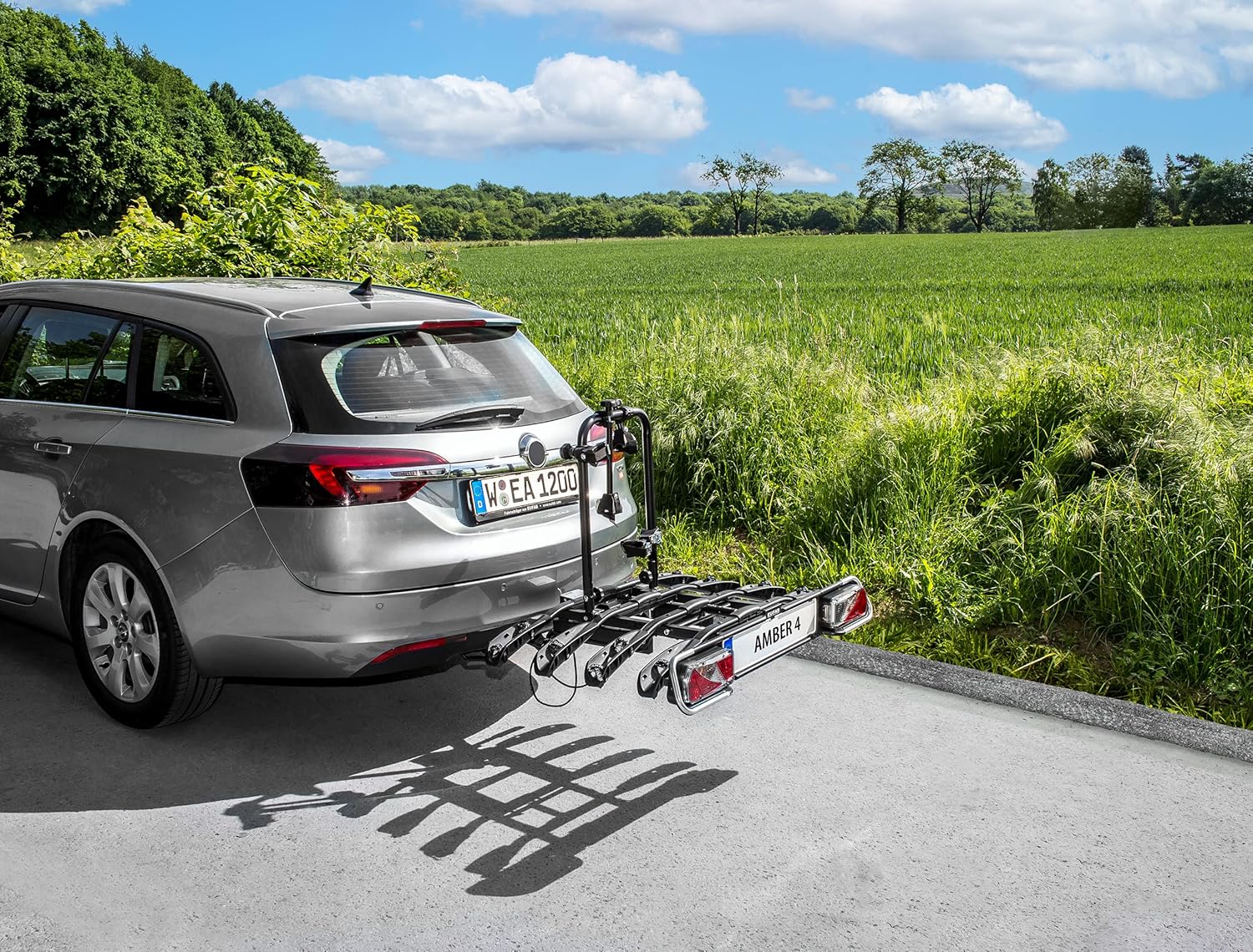Eufab 11556 bicycle carrier Amber 4, black, approx. 102 x 83 x 72 cm.
